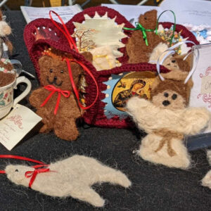 Ornaments - Needle Felted Alpaca Fiber